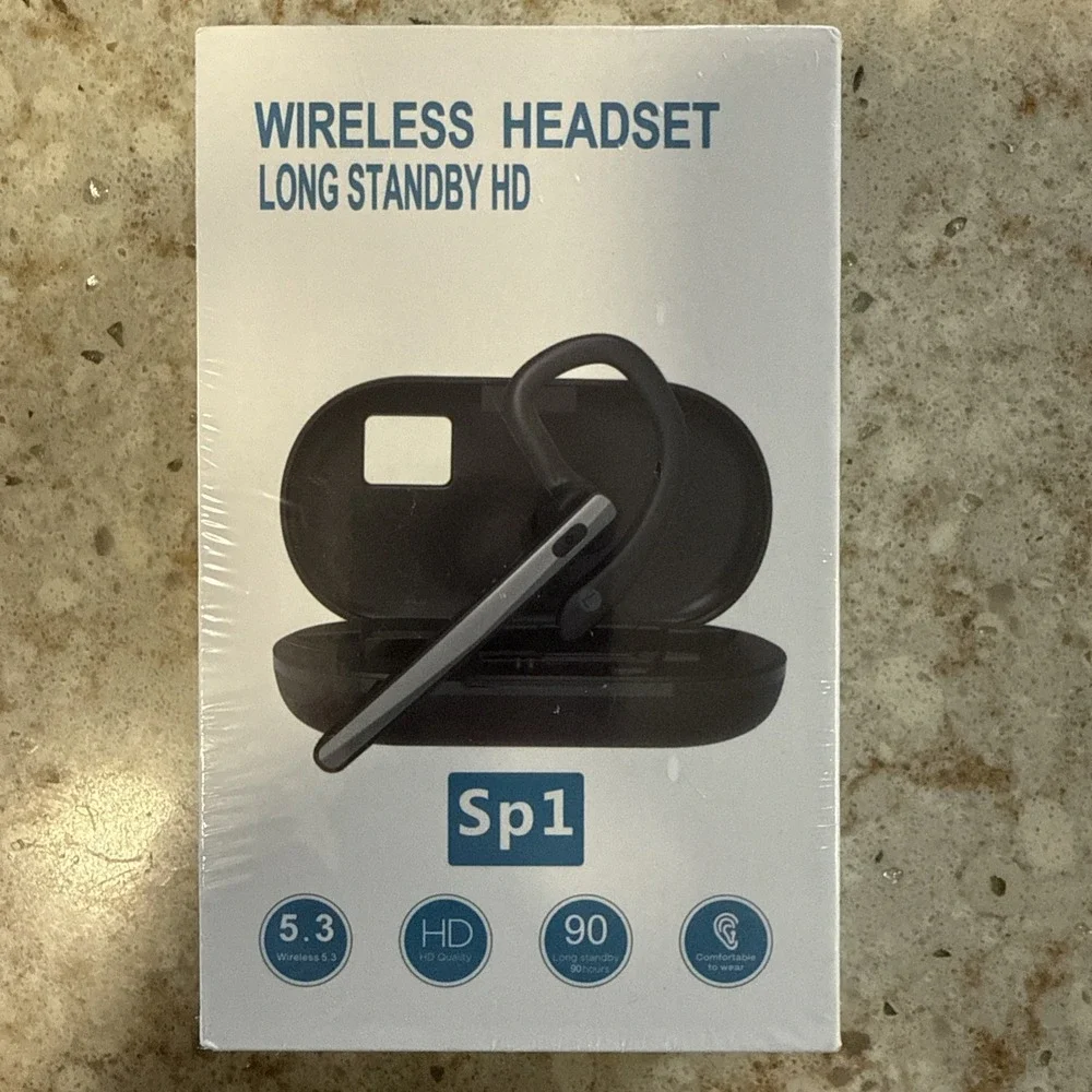 Bluetooth Headset V5.3, Wireless Bluetooth Earpiece with 600mAh Charging Case